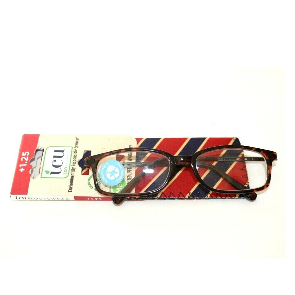 Men's icu Eco Eyewear Reading Glasses - Brown +1.25
